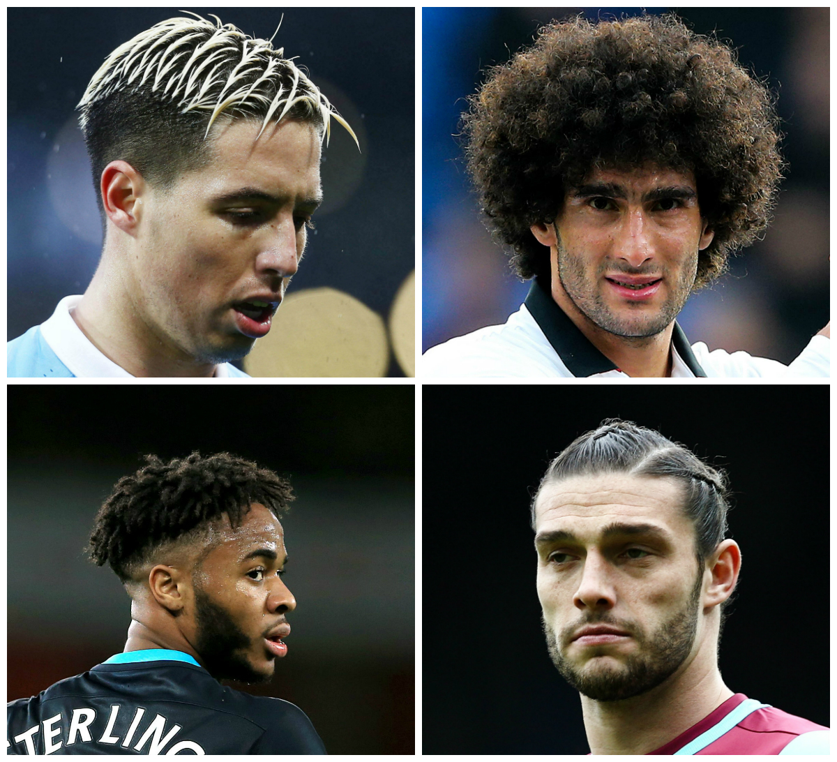 Best Premier League Hairstyle 2015-16 nasri fellaini sterling andy caroll