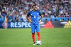 Dimitri Payet of France during the Group-A preliminary round match between France and Romania at Stade de France on June 10, 2016 in Paris, France. (Photo by Nolwenn Le Gouic/Icon Sport)