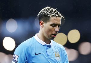 Samir Nasri of Manchester City during the Barclays Premier League match between Manchester City and West Bromwich Albion played at the Etihad Stadium, Manchester on April 9th 2016