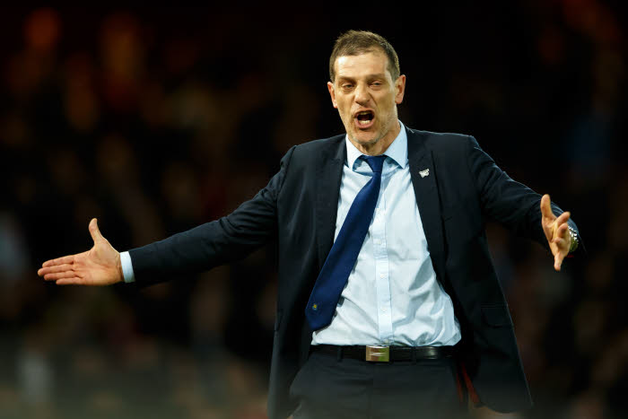 West Ham United manager Slaven Bilic looks dejected during the Emirates FA Cup 6th round Replay match between West Ham United and Manchester United played at The Boleyn Ground, London on April 13th 2016 Photo : Ben Queenborough / BPI / Icon Sport