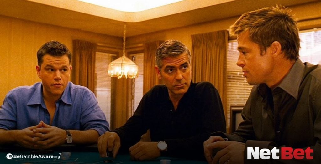 Matt Damon, George Clooney and Brad Pitt in Ocean's Eleven