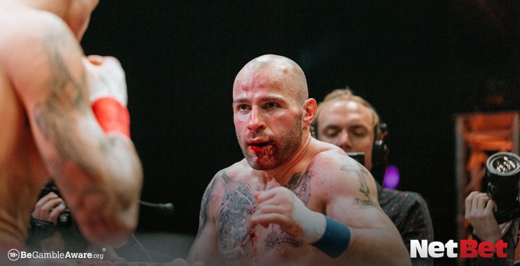 Jimmy Sweeney mid-fight