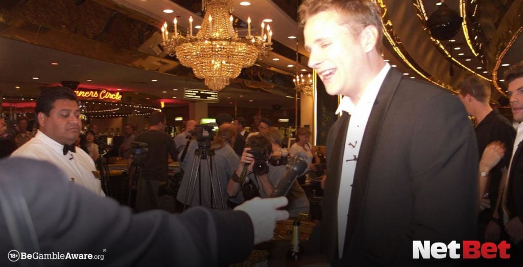 Ashley Revell in a casino