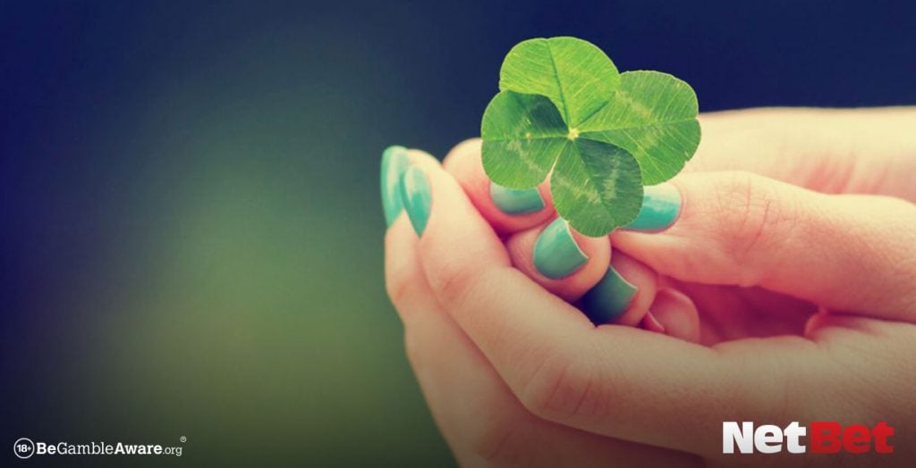 Good luck symbols include the four-leaf clover