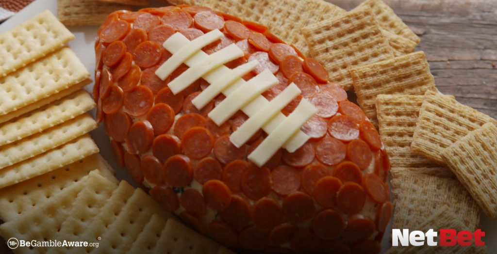 The ultimate Super Bowl party food: a pepperoni football