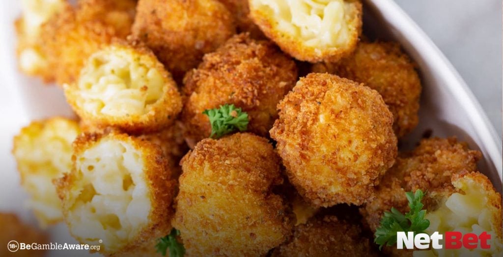 Mac & cheese bites for a Super Bowl party