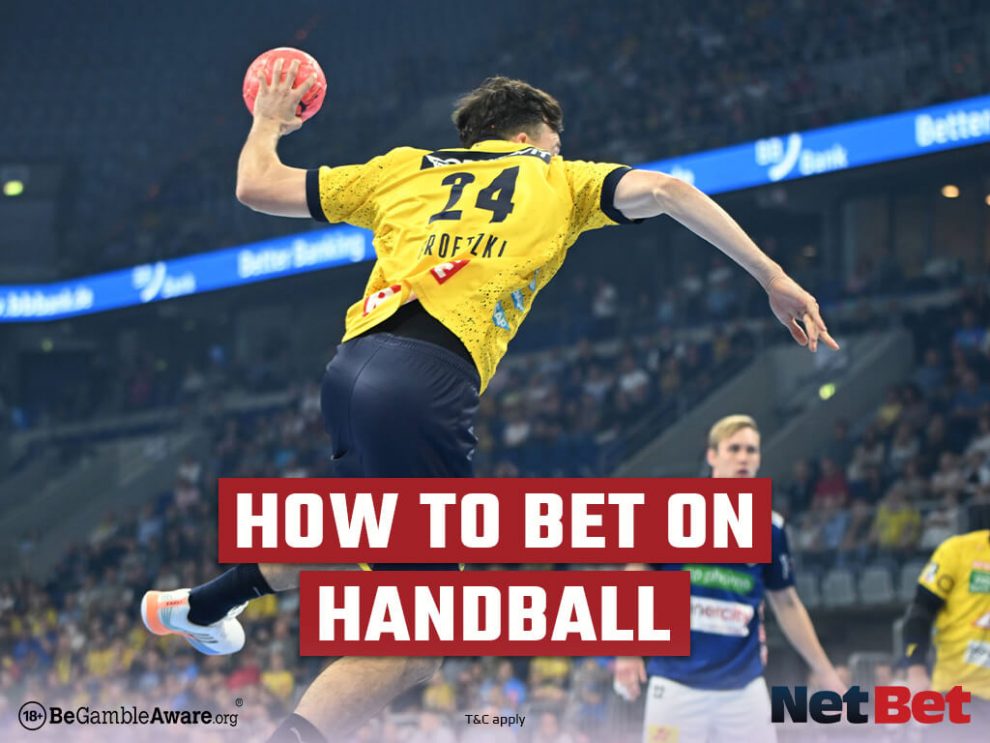 Handball player shooting