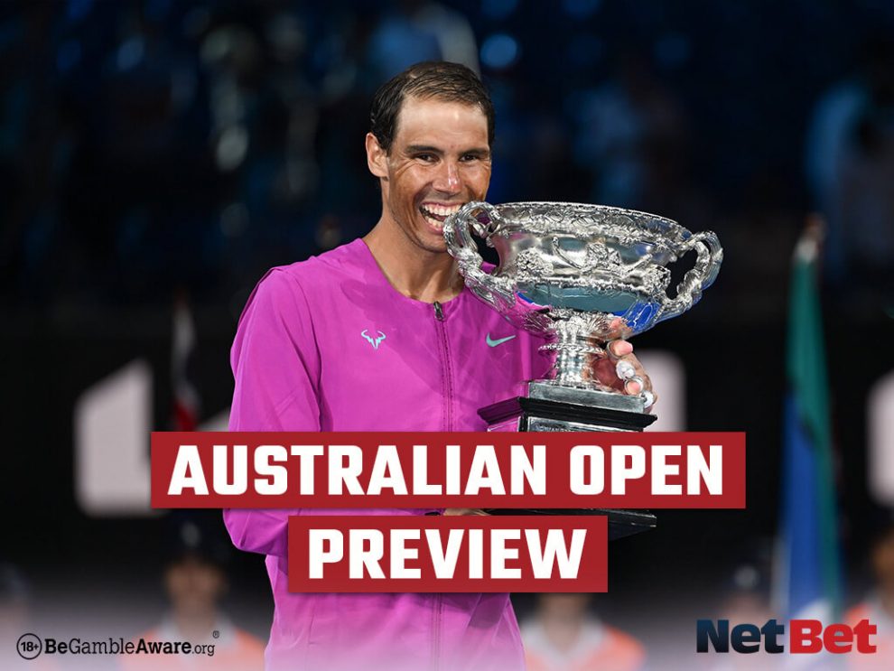 Rafael Nadal with Australian Open trophy